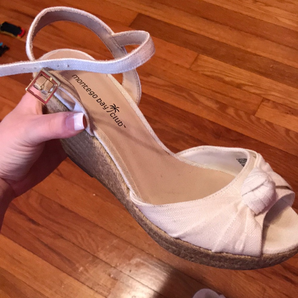 Cream colored wedges